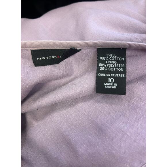 New York & Company Purple Tulip Crochet Lace‎ Skirt Size 10 Side zip - Picture 7 of 7